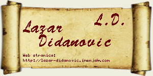 Lazar Didanović vizit kartica